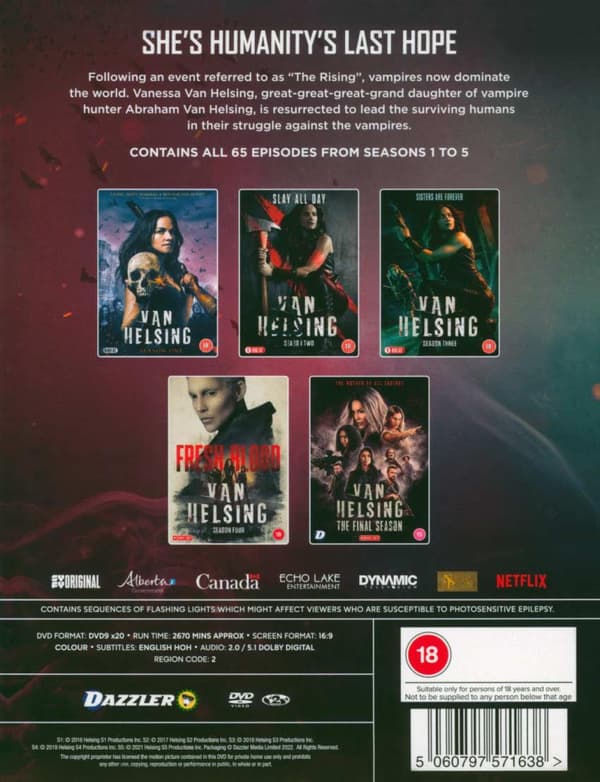Van Helsing The Complete Series (2016-2021) (DVD)