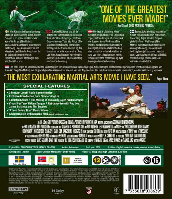 Crouching Tiger, Hidden Dragon (2000) (4K UHD)