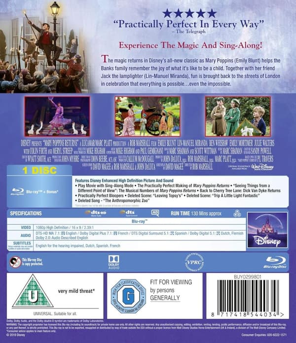 Mary Poppins Returns (2018) (Blu-Ray)
