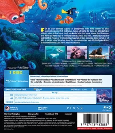 Finding Dory (2016) (Blu-Ray)