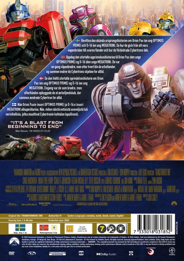 Transformers One (2024) (DVD)