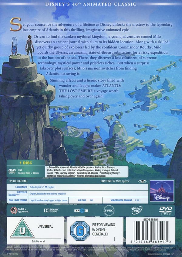 Atlantis: The Lost Empire (2001) (DVD)