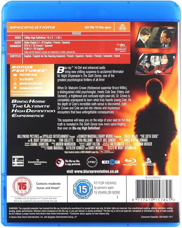 The Sixth Sense (1999) (Blu-Ray)