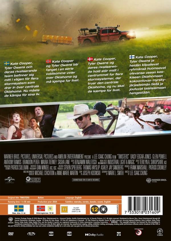 Twisters (2024) DVD (svensk text)