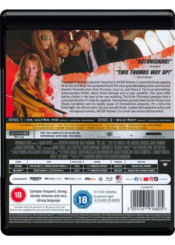 Kill Bill: Vol. 1 (2003) (4K UHD)