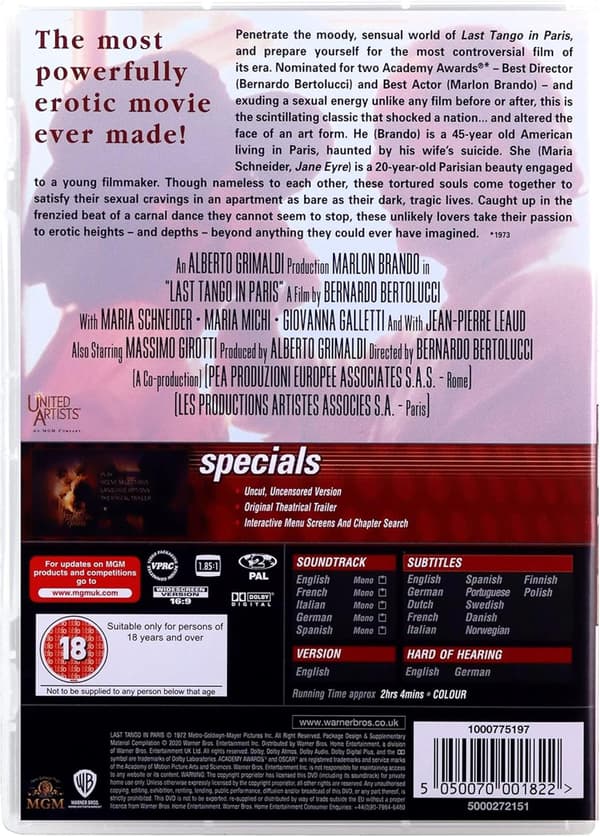 Last Tango in Paris (1972) (DVD)