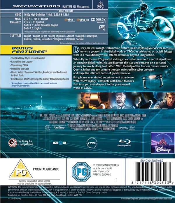 Tron Legacy (2010) (Blu-Ray)