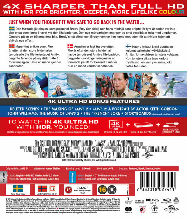 Jaws 2 (1978) / Hajen (4K UHD)
