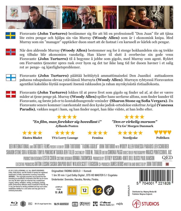 Fading Gigolo (2013) (Blu-Ray)