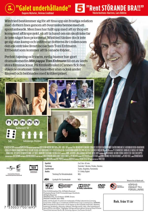 Min pappa Toni Erdmann (aka Toni Erdmann) (2016) (DVD)