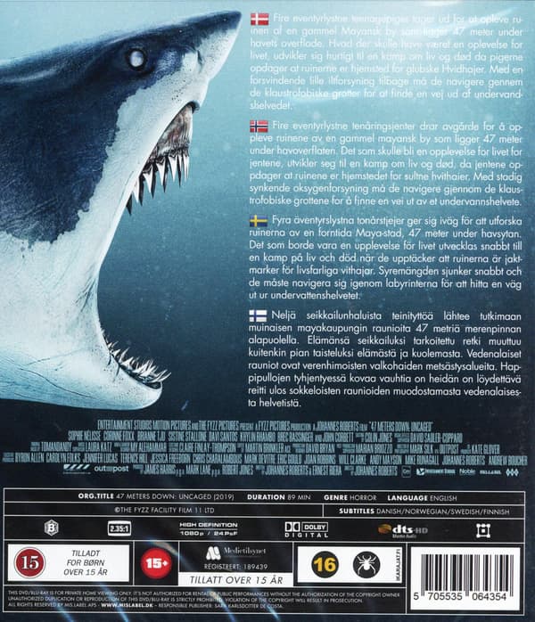 47 Meters Down: Uncaged (2019) (Blu-Ray)