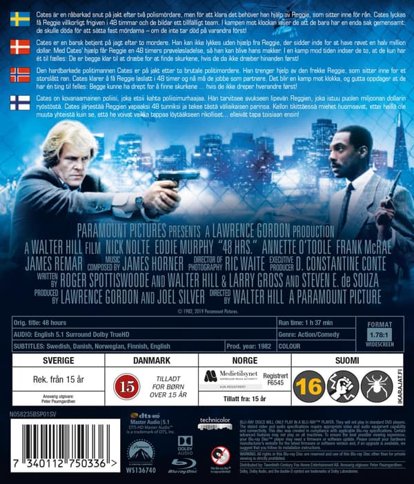 48 Hours (1982) Blu-Ray (svensk text)