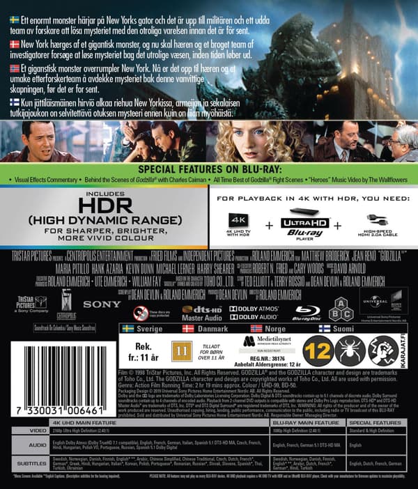 Godzilla (1998) (4K UHD)
