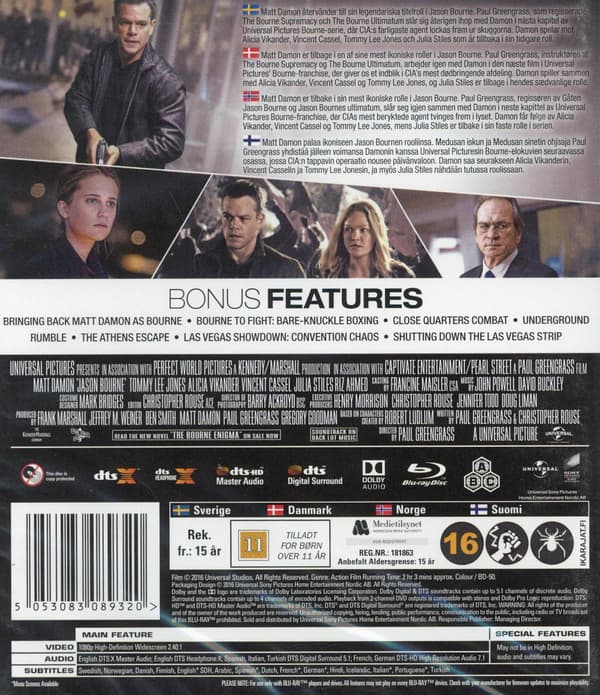 Bourne: Jason Bourne (2016) (Blu-Ray)