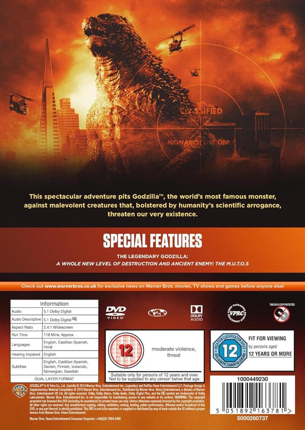 Godzilla (2014) (DVD)