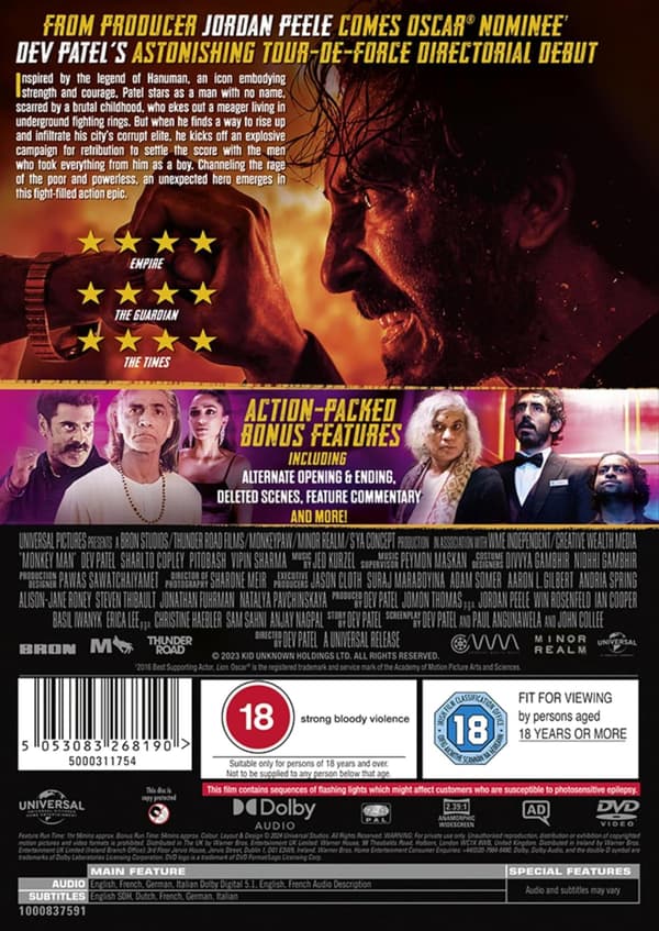 Monkey Man (2024) (DVD)