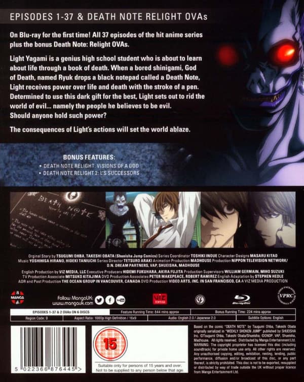 Death Note The Complete Series (2006-2007) & OVA (Blu-Ray)
