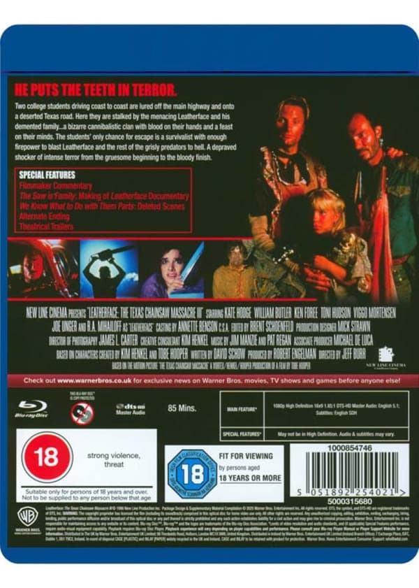 Leatherface: The Texas Chainsaw Massacre 3  (1990) (Blu-Ray)