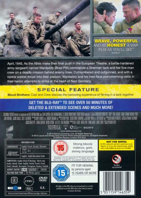 Fury (2014) (DVD)