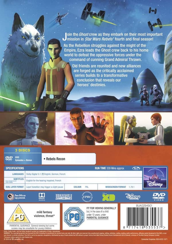 Star Wars: Rebels Season 4 (2017) (DVD)