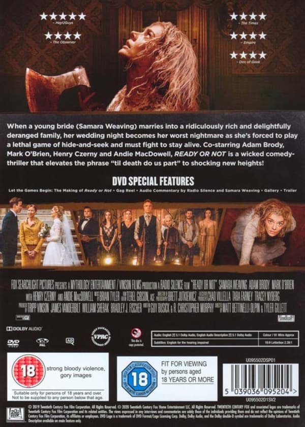 Ready Or Not (2019) (DVD)