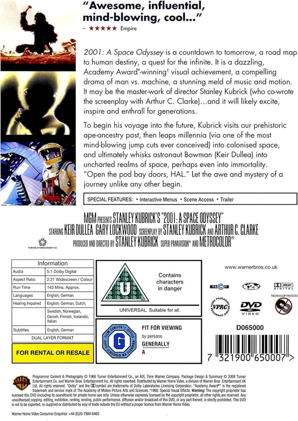 2001: A Space Odyssey (1968) (DVD)