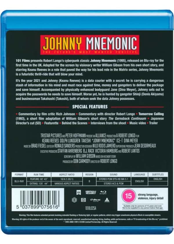 Johnny Mnemonic (1995) (Blu-Ray)