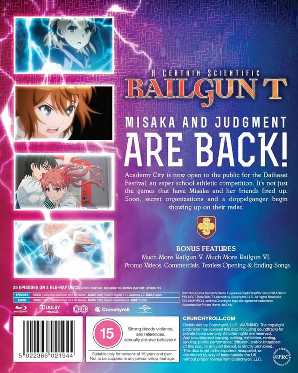 A Certain Scientific Railgun Season 3 (2020) (Blu-Ray)
