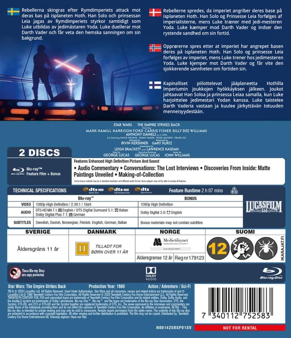 Star Wars: E5 - Empire Strikes Back (1980) (Blu-Ray)