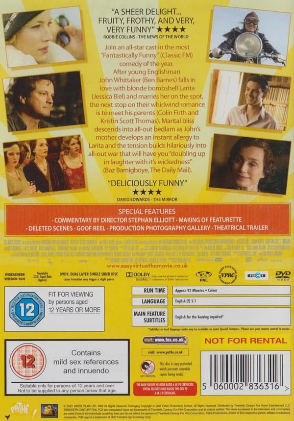 Easy Virtue (2008) (DVD)