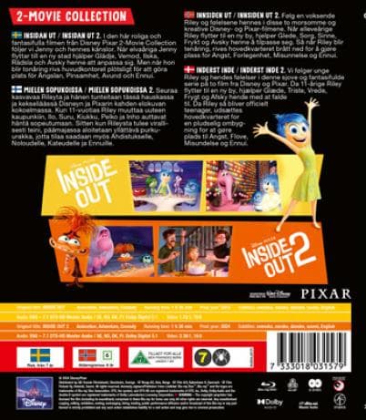 Inside Out 1 & 2 (2015 & 2024) / Insidan ut (Blu-Ray)