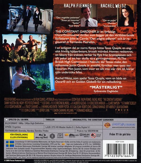 The Constant Gardener (2005) Blu-Ray (svensk text)