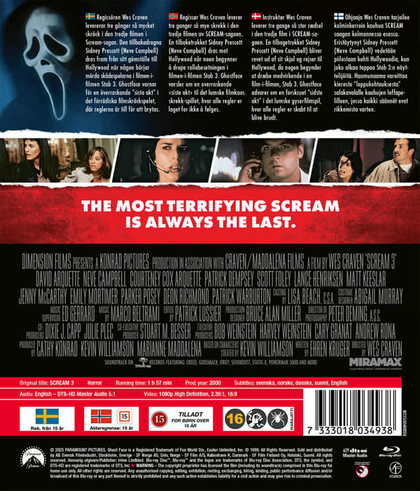 Scream 3 (2000) (Blu-Ray)