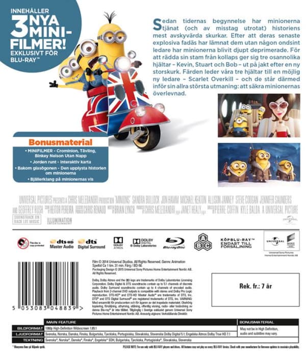 Minions (2015) / Minioner (Blu-Ray)