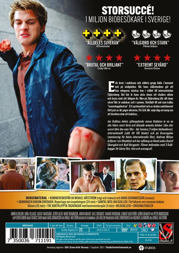 Ondskan (2003) DVD (svensk text)