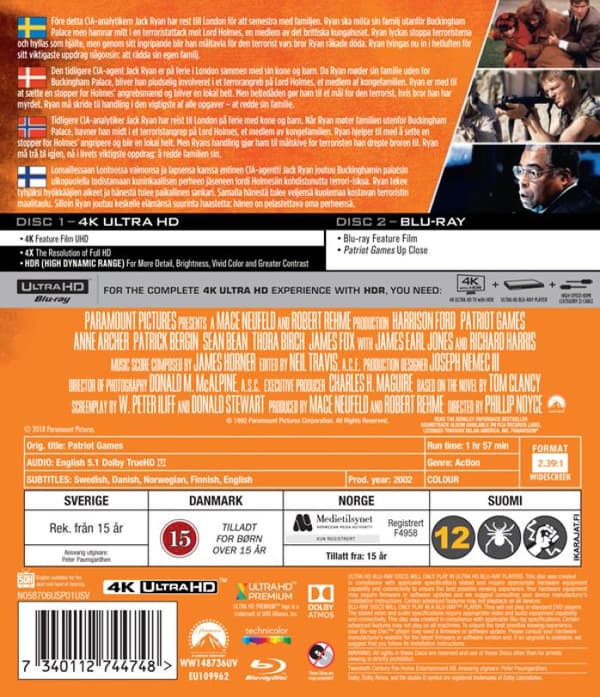 Patriot Games (1992) (4K UHD)