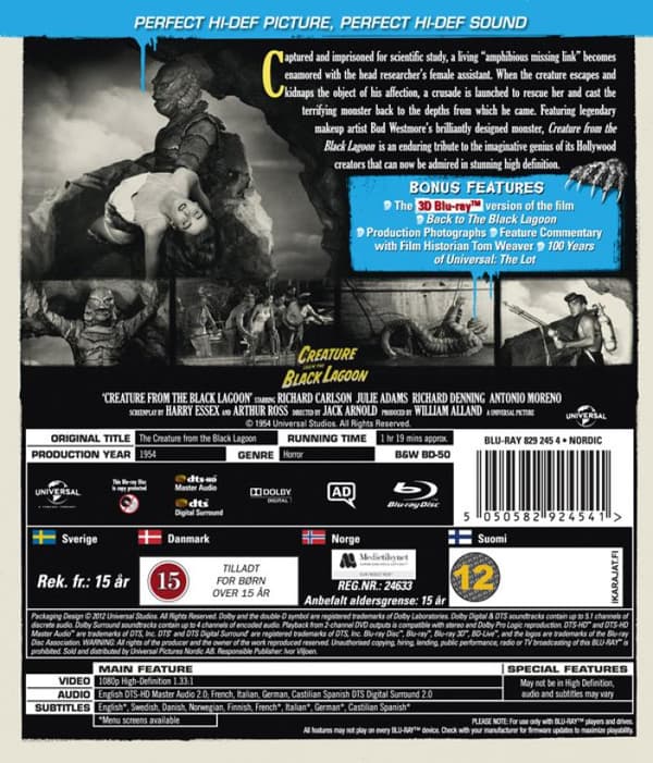 Creature From The Black Lagoon (1954) (Blu-Ray)