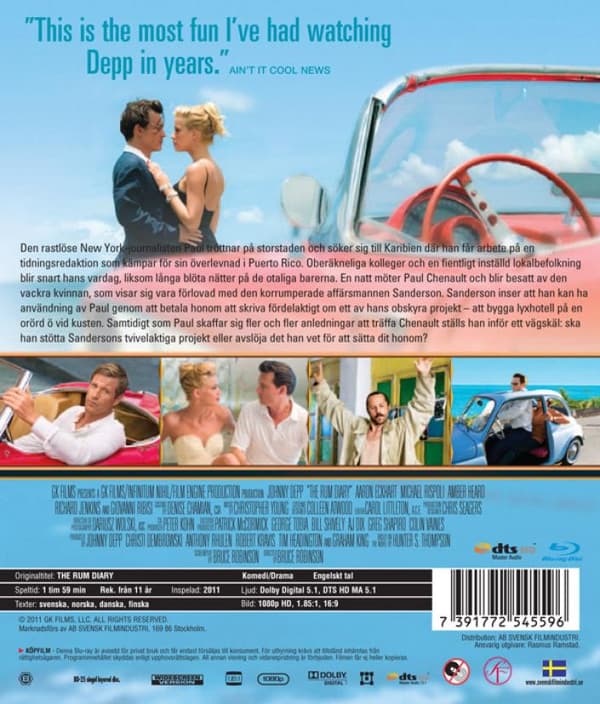 The Rum Diary (2011) Blu-Ray (svensk text)