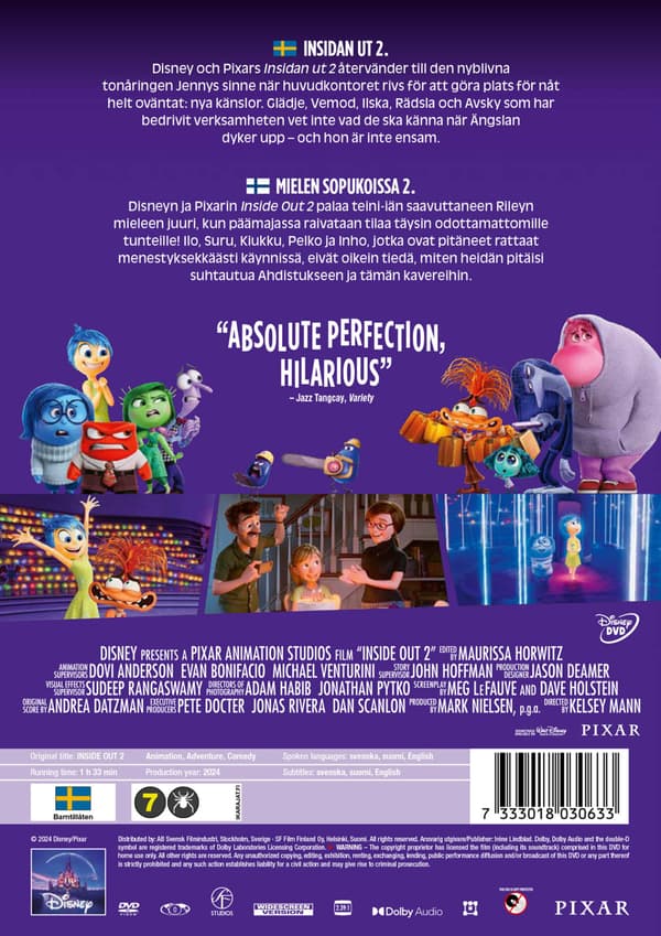 Inside Out 2 (2024) / Insidan ut (DVD)