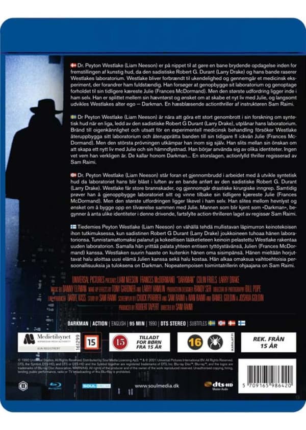 Darkman (1990) Blu-Ray (svensk text)