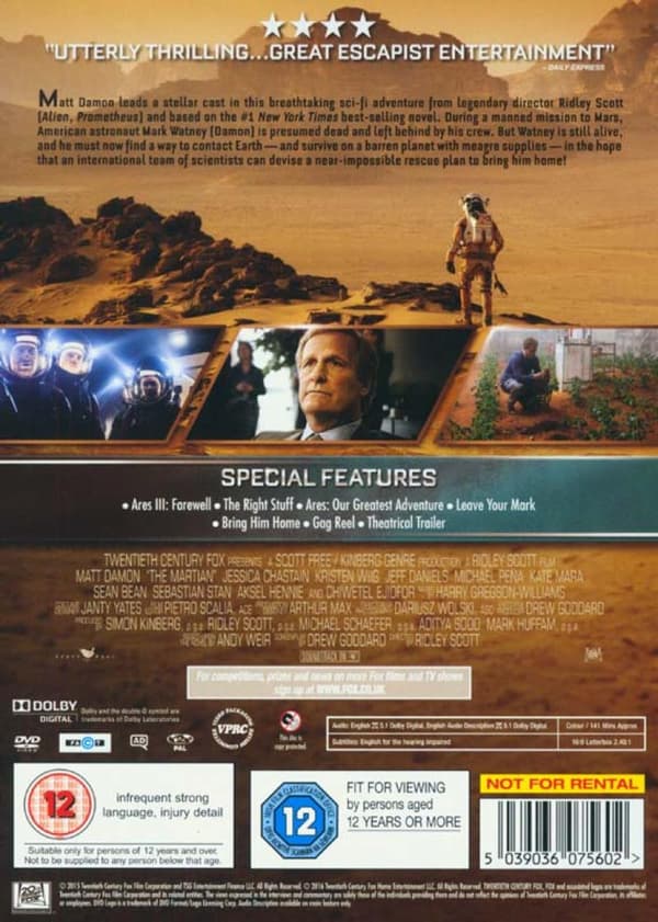 The Martian (2015) (DVD)
