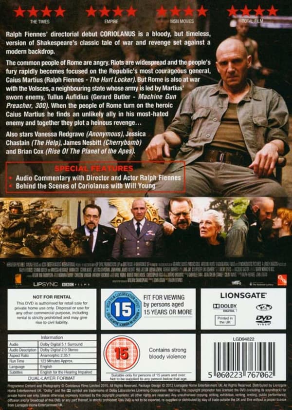 Coriolanus (2011) (DVD)