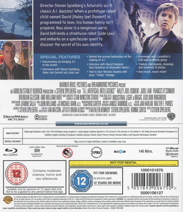 A.I. Artifical Intelligence (2001) (Blu-Ray)
