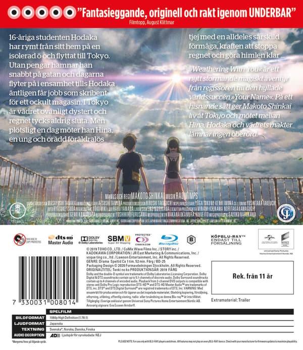 Weathering with You (2019) (Blu-Ray)