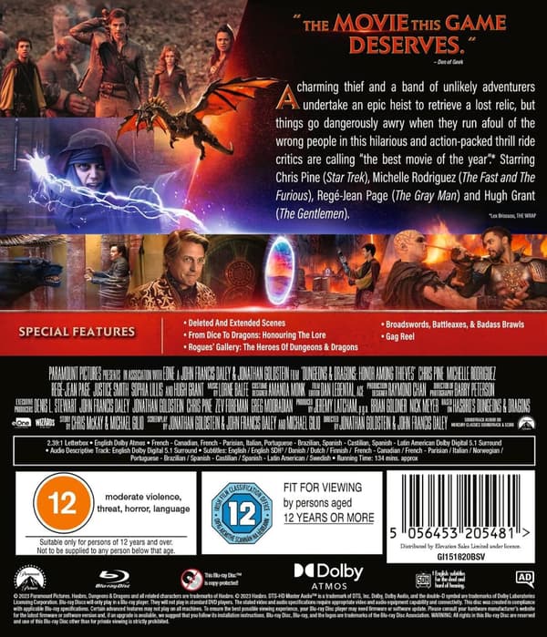Dungeons & Dragons: Honor Among Thieves (2023) (Blu-Ray)
