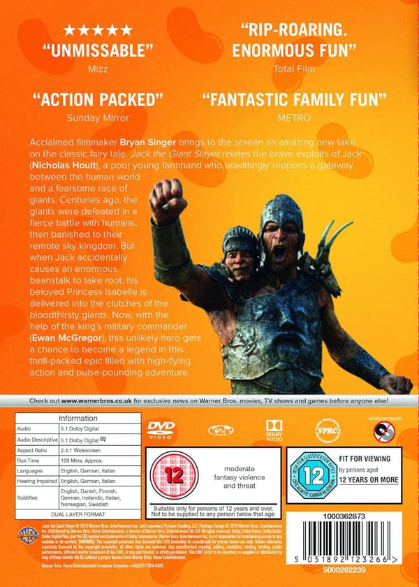 Jack The Giant Slayer (2013) (DVD)