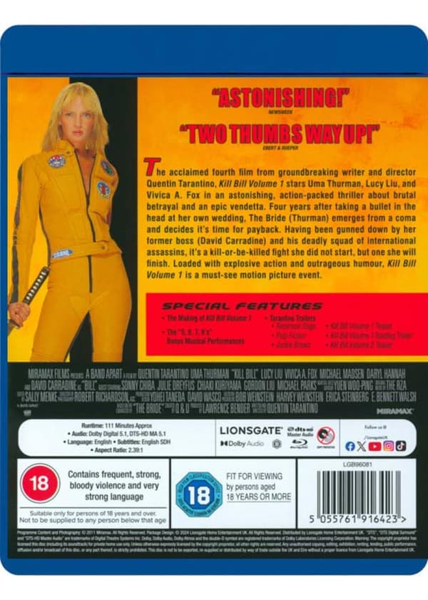 Kill Bill: Vol. 1 (2003) (Blu-Ray)