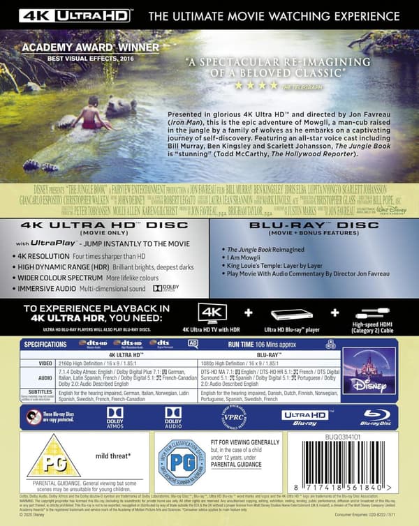 The Jungle Book (2016) (4K UHD)