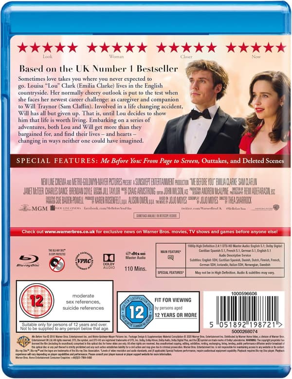 Me Before You (2016) (Blu-Ray)