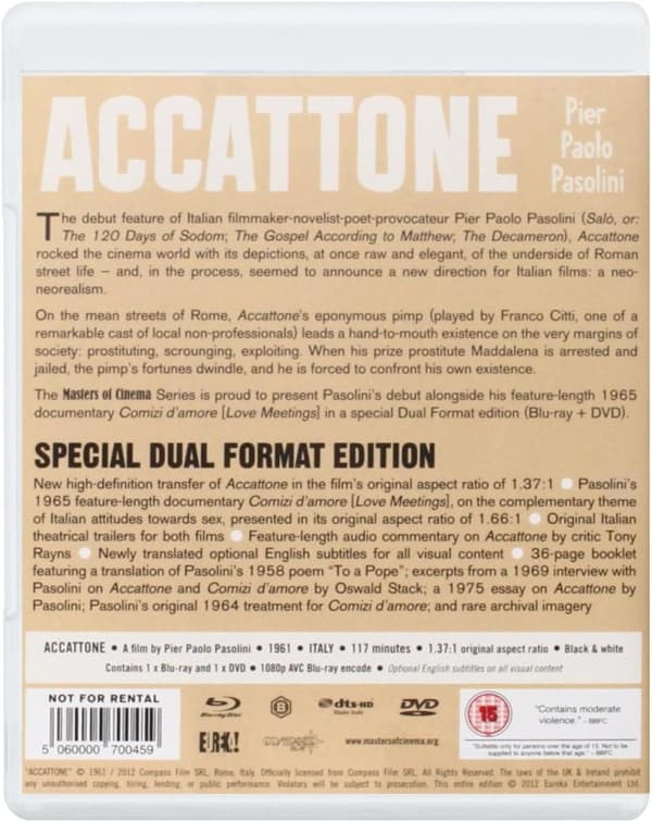 Accattone (1961) & Comizi Damore (1964) (Blu-Ray)